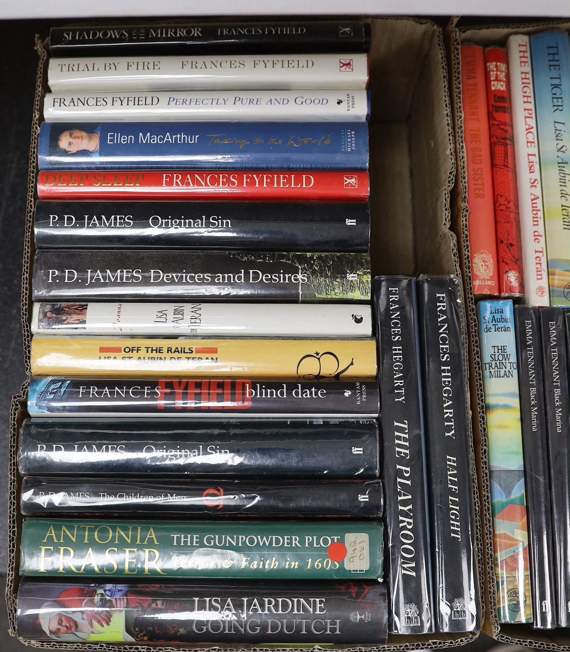 Murdoch, Iris. Sacred and Profane Love Machine. 1974; A Severed Head. 1961; The Book and the Brotherhood. 1987; Tennant, Emma. Black Marina. 1985. Three copies. Jardine, Lisa. Going Dutch How England Plundered Holland’s